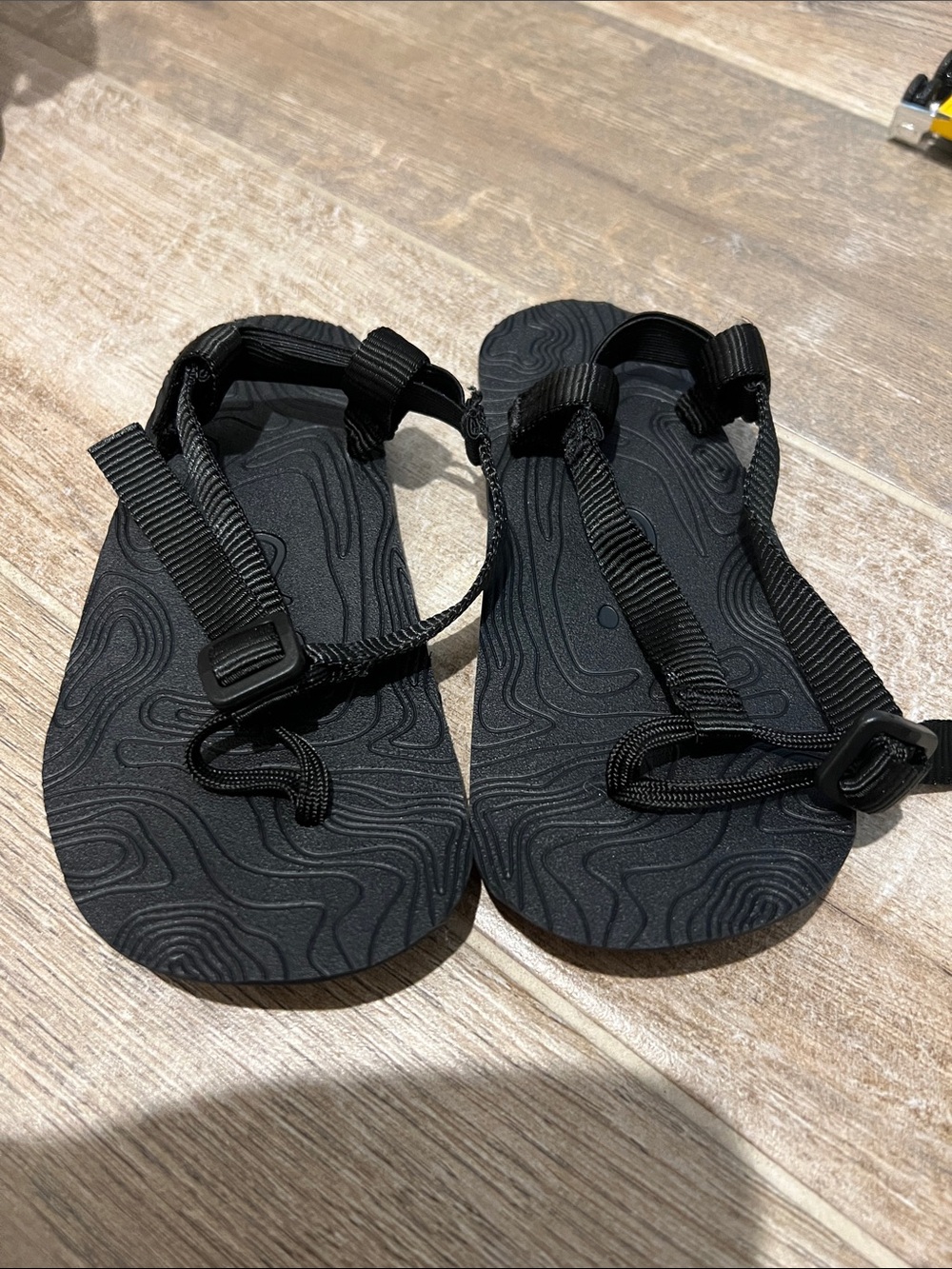 Children's Black Adjustable Strap Sandals - Secure Fit